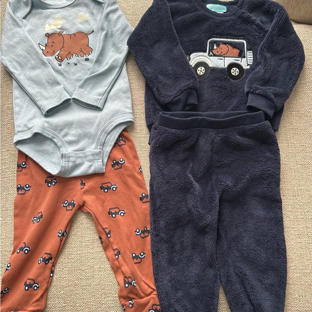 Adorable Baby Outfit Set with Rhino Design